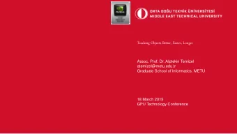 Video Object Tracking  Real-time tracking of objects in video is an important problem in various