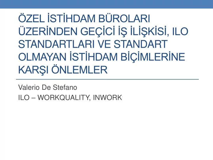 zel st hdam b rolari zer nden ge c l k s ilo standartlari