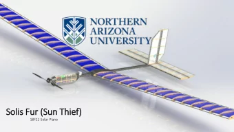 Solis Fur  r (S  (Sun Thief)  18F22 Solar Plane  The Team  Michael Broyles  Brandon Beaudoin