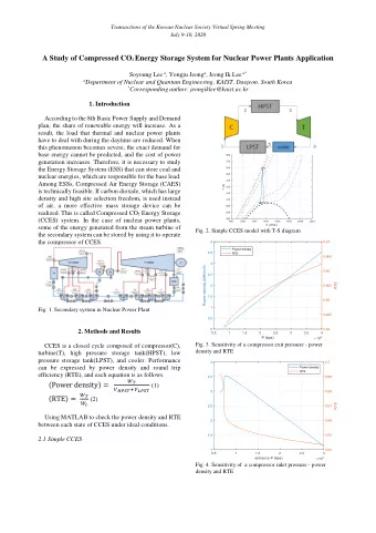 A Study of Compressed CO 2 Energy Storage System for Nuclear Power Plants Application Soyoung Lee a