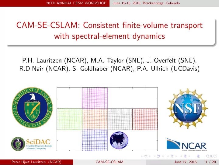 cam se cslam consistent finite volume transport with
