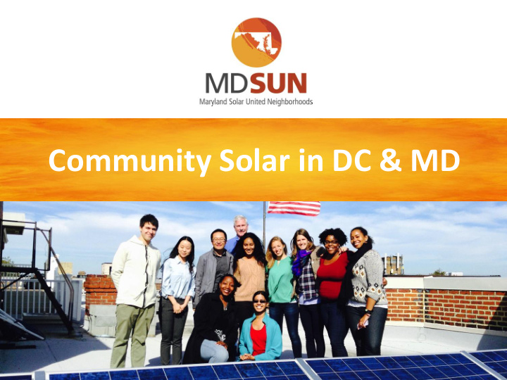 community solar in dc md who we are