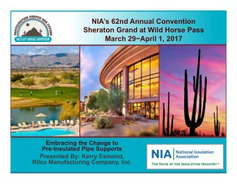 NIAs 62nd Annual Convention  Sheraton Grand at Wild Horse Pass  March 29April 1, 2017