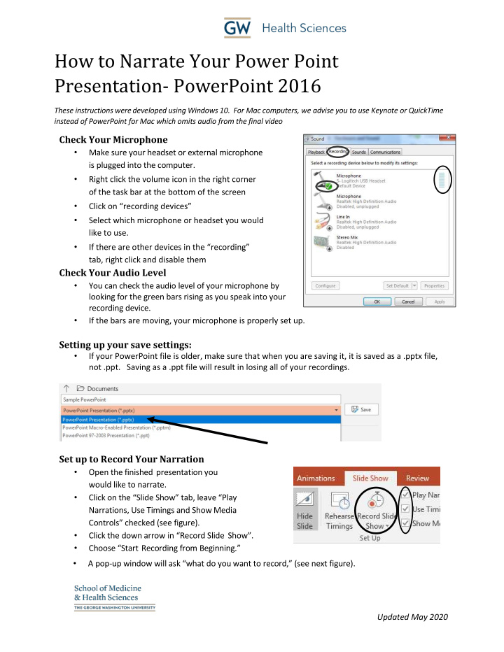 how to narrate your power point presentation powerpoint