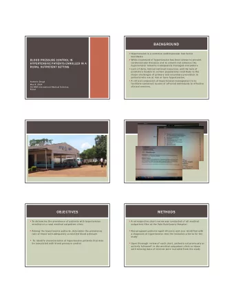 BACKGROUND  Hypertension is a common cardiovascular risk factor  worldwide  BLOOD PRESSURE