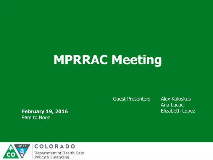 mprrac meeting