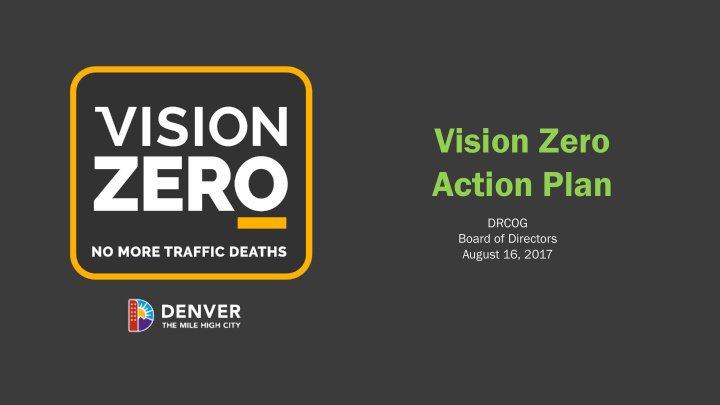 vision zero action plan