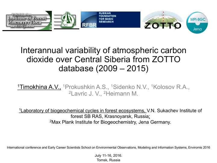 interannual variability of atmospheric carbon dioxide