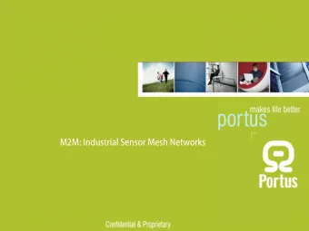 M2M: Industrial Sensor Mesh Networks  agenda]  Introduction  Sensor networks  Requirements