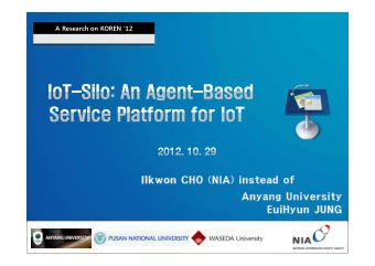 A Research on KOREN 12  Any TIME connection  on the move  outdoors and indoors  on the move