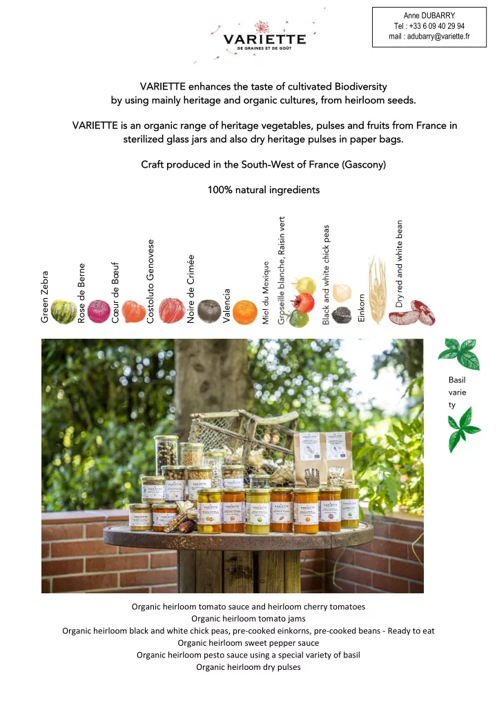 organic heirloom tomato sauce and heirloom cherry