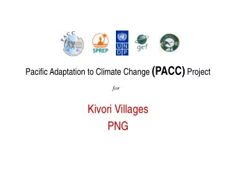 Kivori Villages  PNG  Kivori Poe Village  Unsafe road conditions contribute to vulnerability