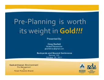 Presented By:  Greg Bartlett  Student Researcher  gbartlett.bu@gmail.com  Backyards and Beyond