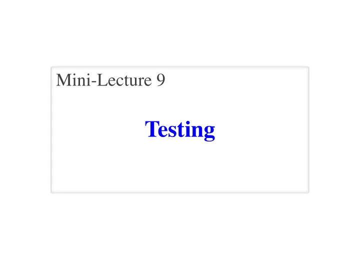 testing test cases finding errors