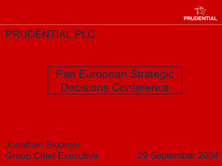 pan european strategic decisions conference