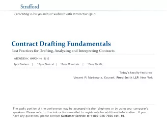 Contract Drafting Fundamentals  Best Practices for Drafting, Analyzing and Interpreting Contracts