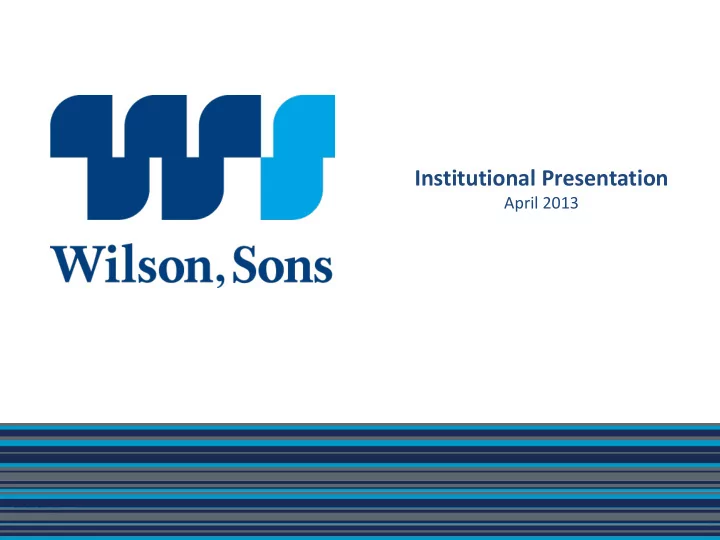 institutional presentation