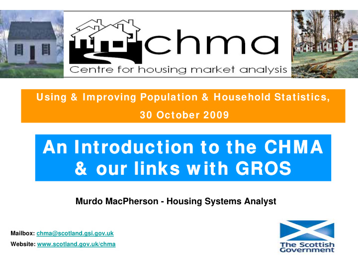an introduction to the chma an introduction to the chma