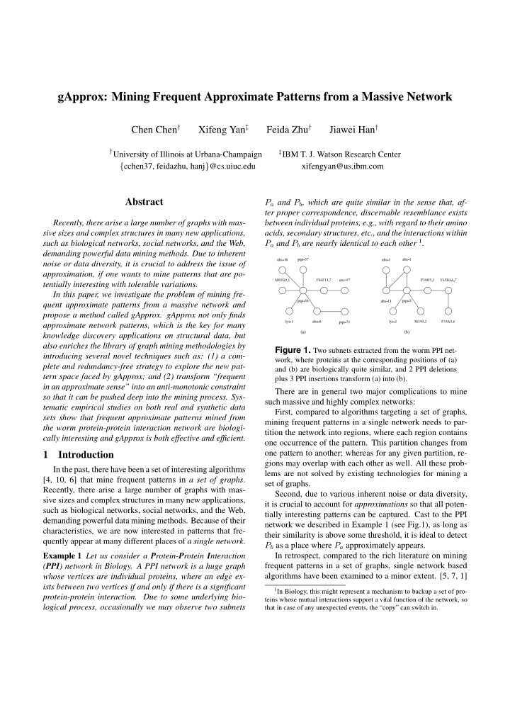 gapprox mining frequent approximate patterns from a