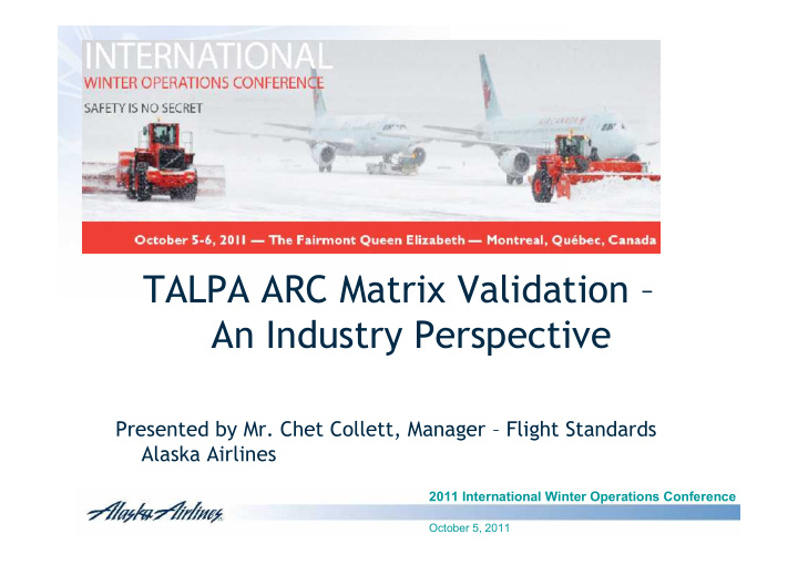 talpa arc matrix validation an industry perspective