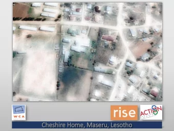 Cheshire Home, Maseru, Lesotho  Existing Floor Plan  Existing Site Plan  Proposed Floor Plan