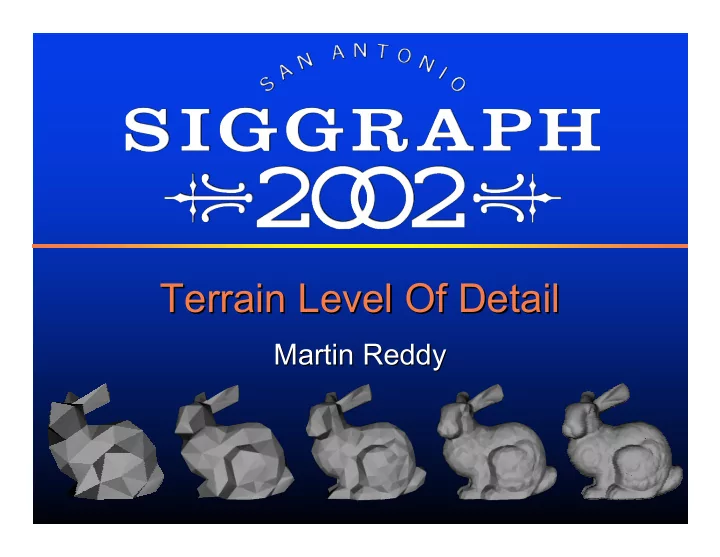 terrain level of detail terrain level of detail