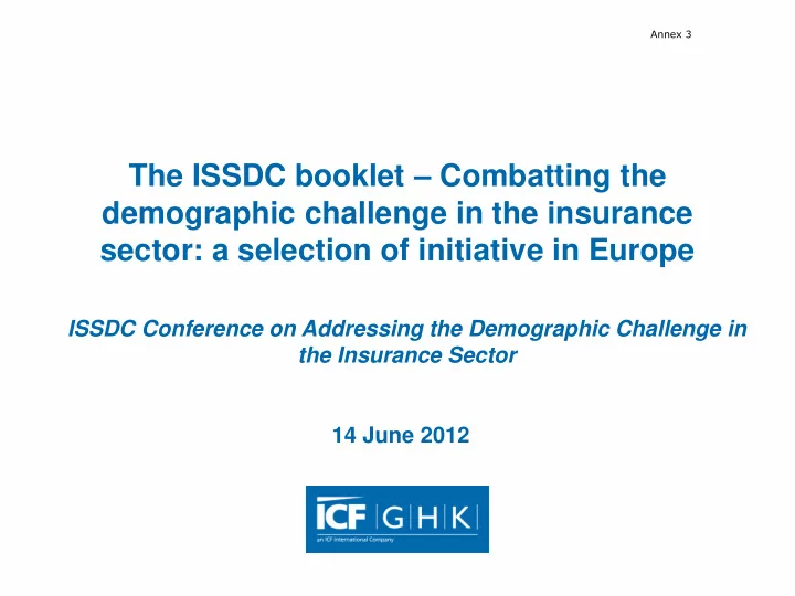 demographic challenge in the insurance