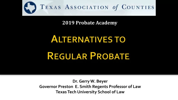 2019 probate academy