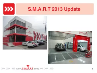 S.M.A.R.T 2013 Update  1  What is S.M.A.R.T? Small Medium Accident  Strong integration with