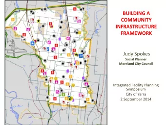 FRAMEWORK  Judy Spokes  Social Planner  Moreland City Council  Integrated Facility Planning