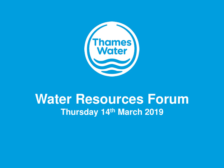 water resources forum