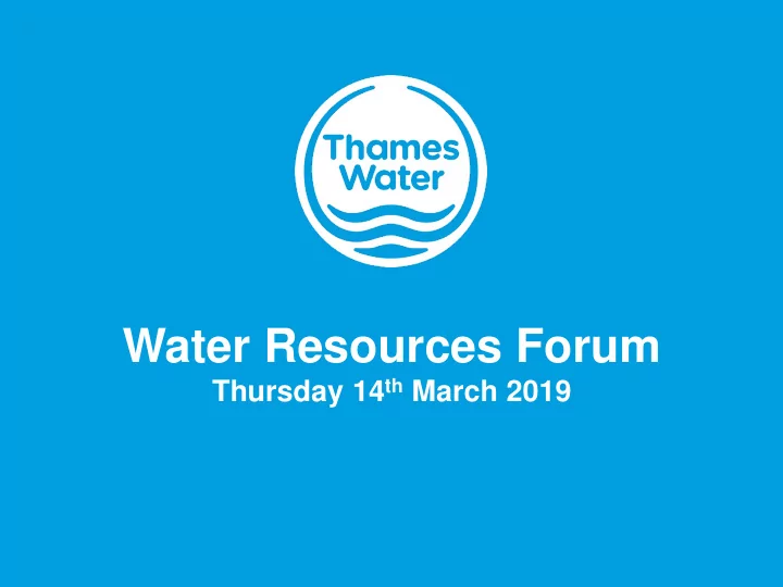 water resources forum