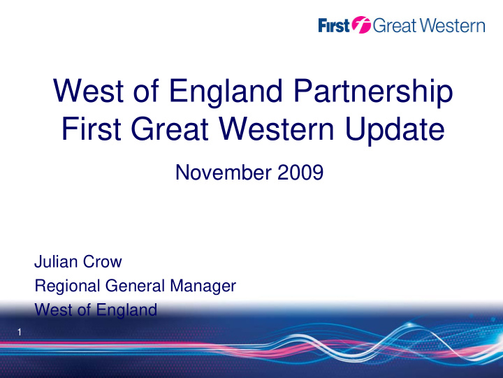 west of england partnership first great western update