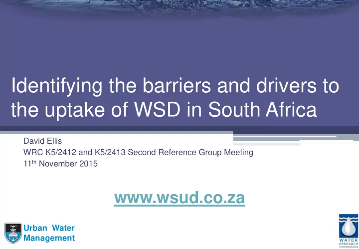 identifying the barriers and drivers to