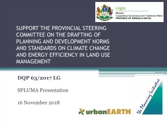 COMMITTEE ON THE DRAFTING OF  PLANNING AND DEVELOPMENT NORMS  AND STANDARDS ON CLIMATE CHANGE  AND