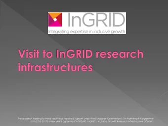 The research leading to these results has received support under the European Commissions 7th