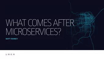 WHAT COMES AFTER  MICROSERVICES?  MATT RANNEY  WHAT COMES AFTER  MICROSERVICES?  MATT RANNEY  We