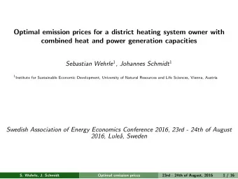 Optimal emission prices for a district heating system owner with  combined heat and power