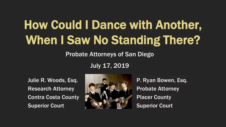 wh when en i sa i saw no sta w no standing nding the here