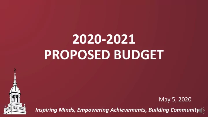 proposed budget