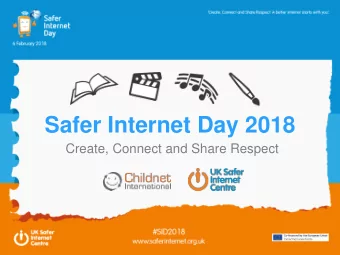 Safer Internet Day 2018  Create, Connect and Share Respect  Three Little Monsters  and the School