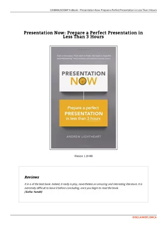 Presentation Now: Prepare a Perfect Presentation in  Presentation Now: Prepare a Perfect