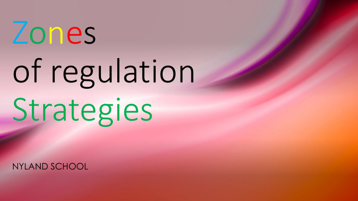 zones of regulation strategies