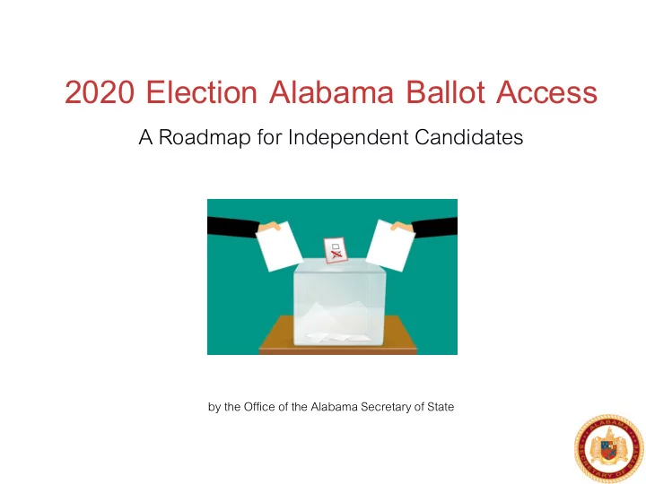2020 election alabama ballot access