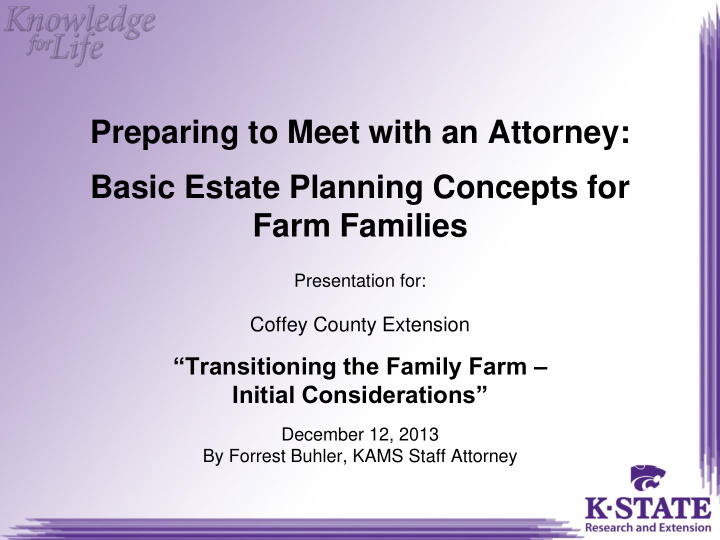 basic estate planning concepts for