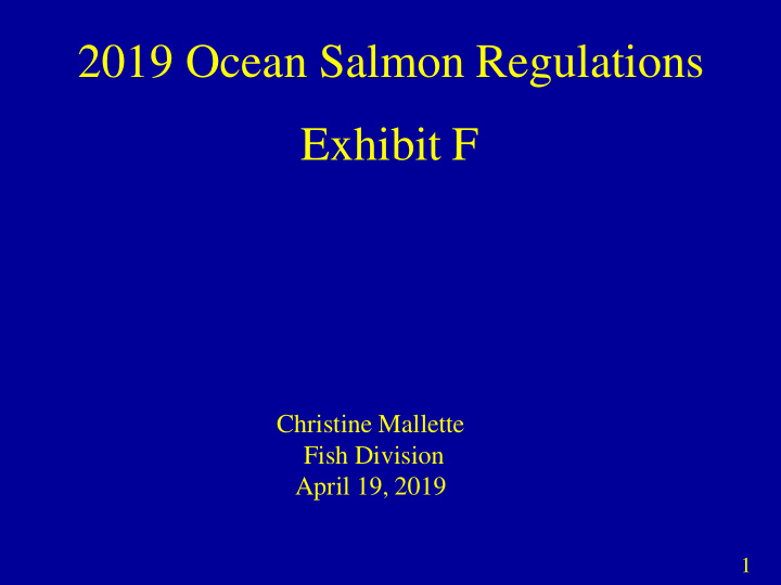 2019 ocean salmon regulations exhibit f