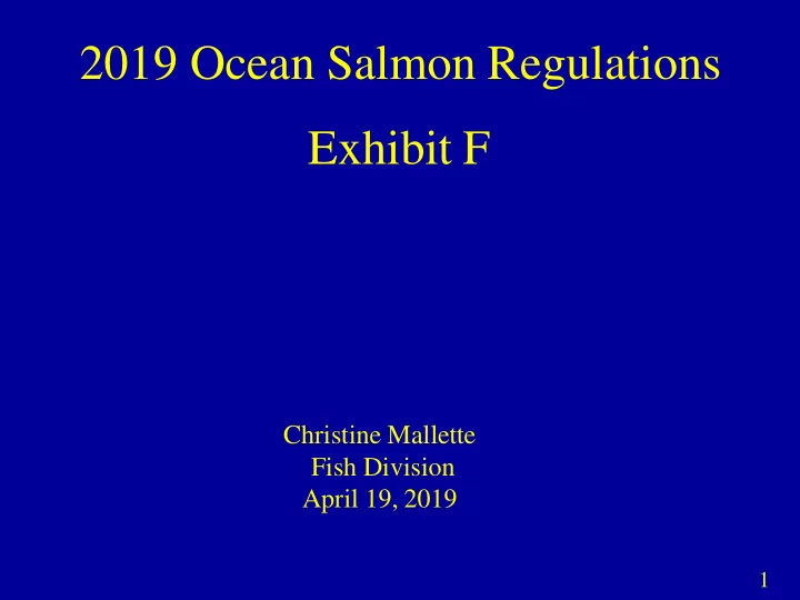 2019 ocean salmon regulations exhibit f