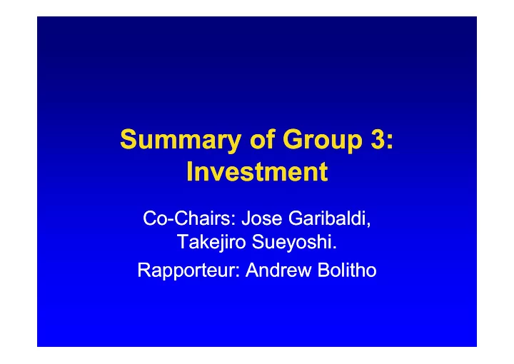 co co chairs jose garibaldi co co chairs jose garibaldi