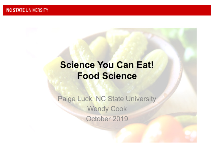 science you can eat food science