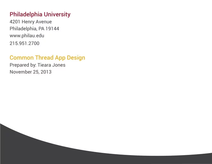 philadelphia university